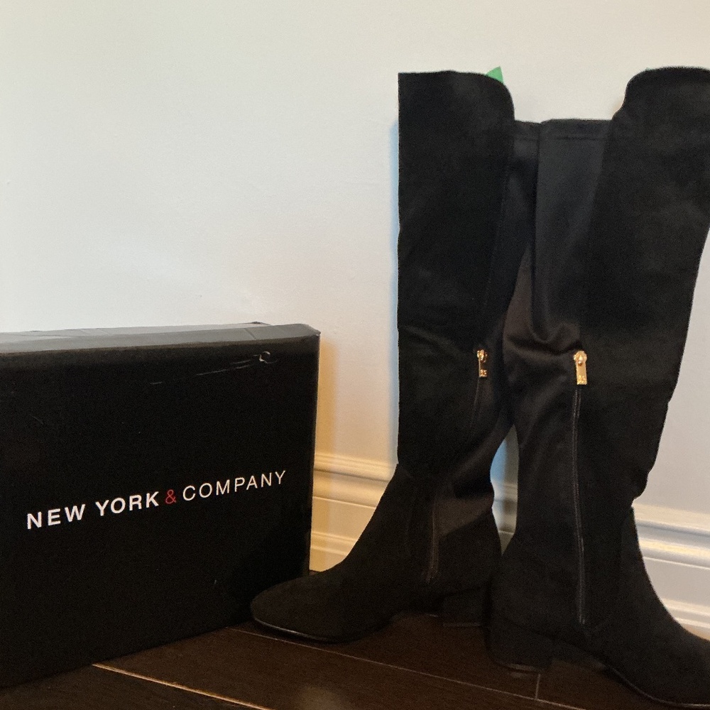 New York & Company Florence Black Tall Boots size 9